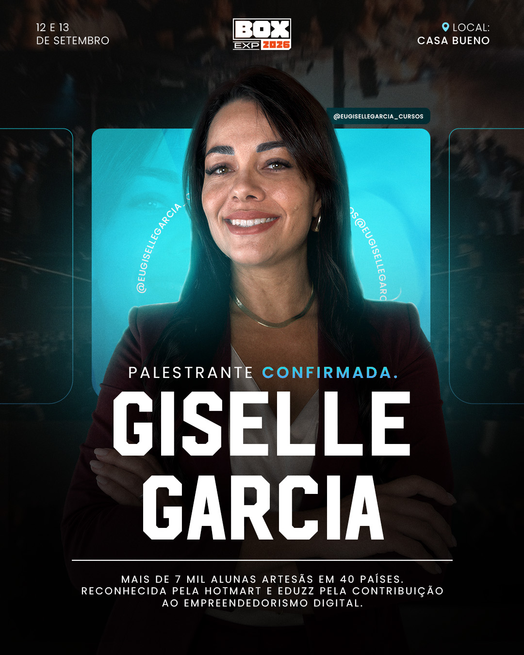 Giselle Garcia, palestrante confirmada no Box Experience 2026